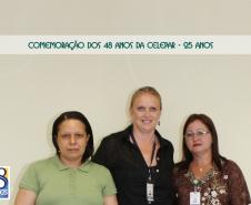As aniversariantes da Funcel, Matilde, Eliane e Laura