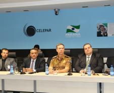 Reunião na Celepar para apresentação de sistema de TI para a área de segurança pública
