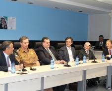 Reunião na Celepar para apresentação de sistema de TI para a área de segurança pública