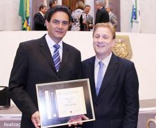 Prefeito de Ibiporã, José Maria Ferreira e o presidente Jacson Carvalho Leite