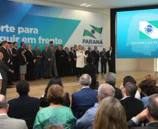 A governadora Cida Borghetti apresenta  balanço dos 30 dias de governo. - Curitiba/Pr, 07 de maio de 2018.