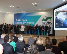 A governadora Cida Borghetti apresenta  balanço dos 30 dias de governo. - Curitiba/Pr, 07 de maio de 2018