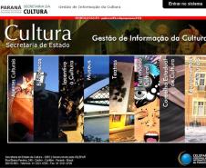 Página inicial do portal de Getão de Informação da Cultura