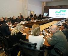 Governador Beto Richa durante reunião com o secretariado.Curitiba, 22/06/2016
