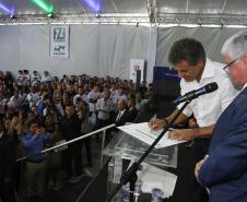 Governador Beto Richa durante lançamento do programa Escola Conectada, para ampliar o uso de recursos tecnológicos nos colégios da rede pública estadual, e assinatura de convênios com Apaes para destinar recursos para melhoria na infraestrutura das instituições.Curitiba, 28/02/2018.Foto: Orlando Kissner/ANPr