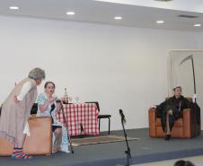 Teatro SIPAT 2013 "Três Malas, Um Destino". Tania Wolkmann, Solange Hidalgo, Gil Priandi e Pedro Colodi