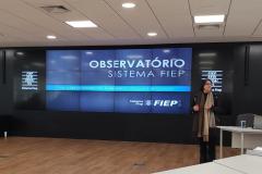 Diretoria e colaboradores da Celepar visitam Observatório Sistema FIEP 