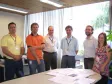 Adriano Prado de Souza, Alex Tabisz, Larilei Beltrame, Edison Ribeiro da Silva, da COPEL, o Diretor de Operações da CELEPAR, Robson Valentin e Cristiane Arlete Kalinoski da COPEL