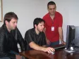 A equipe da Celepar, a esq. Andre Andrade 
Piccolim, Edson Faria Alves e o Rubens Faria de 
Brito Filho