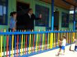 O diretor-presidente da CELEPAR e secretário de Assuntos Estratégicos, Nizan Pereira, visita a Creche da Fundação CELEPAR, ao seu lado a Leonice Rochinski