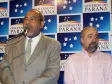 O diretor-presidente da CELEPAR e
secretário de Assuntos Estratégicos,
Nizan Pereira (a esquerda) e o
secretário de Meio Ambiente e Recursos
Hídricos, Rasca Rodrigues, na
Escola de Governo, no dia 11 de
dezembro de 2007