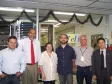 O Diretor Presidente da Celepar, Nizan Pereira, o secretário de Segurança, Luiz Fernando Delazari e funcionários 