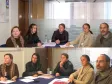 Participantes da vídeo conferência na CELEPAR, a partir da dir., Nizan Pereira, Diretor Presidente da CELEPAR, Elaine M. V. Kawa, Fabiano A. P. Mormul, Dirceu Grein e Adriana R. Bevilacqua
