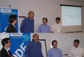 "Seminário: Padrões Abertos de Documentos e a posição da ABNT na ISO", a partir da esq.: José Henrique Menezes, assessor de relações institucionais da IBM, O diretor-presidente da Celepar e secretário de Assuntos Estratégicos, Nizan Pereira, Jomar Silva, Diretor Geral da ODF Alliance Chapter Brasil e Vitório Y. Furusho (Analista de Informátia da CELEPAR)