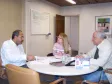 O diretor-presidente da Celepar e secretário de Assuntos Estratégicos, Nizan Pereira (a partir da esq.), da SEED/PG, Dione Aparecida Antunes e o diretor-presidente da Paraná Turismo, Herculano F. G. Lisbôa