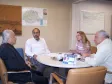 Do Grupo de Trabalho Clóvis Moura, Glauco Souza Lobo (a partir da esq.), o diretor-presidente da Celepar e secretário de Assuntos Estratégicos, Nizan Pereira, da SEED/PG, Dione Aparecida Antunes e o diretor-presidente da Paraná Turismo, Herculano F. G. Lisbôa