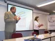Abertura do "Seminário de Educação à Distância", a partir da esquerda o diretor-presidente da Celepar e secretário de Assuntos Estratégicos, Nizan Pereira e a gerente-executiva da Escola de Governo, Marli Pasqualin