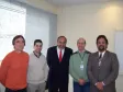 A partir da esq. Adenis Santo 
Tortato, Bruno Cavalcanti Simões, o 
diretor-presidente da CELEPAR e 
secretário de Assuntos 
Estratégicos, Nizan Pereira, 
Altamir Brun e o Diretor de 
Desenvolvimento, Henrique Salatino 
Miorelli
