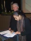 A Ministra do Meio Ambiente, Marina Silva, ao seu lado o Governador do Paraná, Roberto Requião, na assinatura dos convênios, termos de compromisso e de cooperação técnica com diversas secretarias do governo paranaense