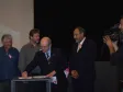 O Governador do Paraná, Roberto Requião, o secretário da Educação, Mauricio Requião, o secretário da Educação de Santa Catarina, Paulo Roberto Bauer assina o convênio trata da cessão dos códigos fontes do portal educacional Dia-a-dia Educação e do Sistema Estadual de Registro Escolar (Sere) e o diretor- presidente da CELEPAR e secretário de Assuntos Estratégicos, Nizan Pereira (a partir da esq.), na Escola de Governo, no dia 27 de novembro de 2007 