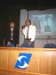 O diretor-presidente da CELEPAR e secretário para Assuntos Estratégicos, Nizan Pereira (dir.) e o diretor-presidente do SERPRO, Marcos Vinícius Ferreira Mazoni (esq.), na assinatura do Acordo de Cooperação Técnica entre SERPRO e CELEPAR, no I Fórum de Tecnologia em Software Livre, no dia 19 de novembro de 2007