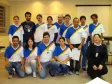 Foto da turma de novos monitores dos Telecentros 
Paranavegar, com Holiwod Borges Alves Ribeiro e 
a gerente de inclusão digital, Marilaide de 
Quadros