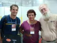 A partir da esquerda, Edson Chitz, Vera Lucia de Meirada, da CELEPAR, e Jon "maddog" Hall, Latinoware 2007