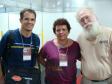 A partir da esquerda, Edson Chitz, Vera Lucia de Meirada, da CELEPAR, e Jon "maddog" Hall, Latinoware 2007