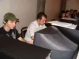 Os profissionais de imprensa realizando a 
cobertura do seminário internacional "Crise - 
Rumos e Verdades", dia 09/12/2008, 
no Canal da Música - Foto Geremias