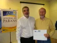 Celepar com 30 anos, Carlos Alberto Sowek e o 
diretor de serviços IP e multimídia, Cláudio Crossetti 
Dutra