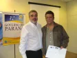 Celepar com 30 anos, Gilmarcos Baggio Melim e o 
diretor de serviços IP e multimídia, Cláudio Crossetti 
Dutra