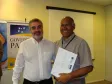 Celepar com 35 anos Elias Jorge da Silva Neto e o 
diretor de serviços IP e multimídia, Cláudio Crossetti 
Dutra