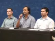 Os analistas Rafael Benvenutti, Marco Aurélio Cordeiro e Danillo Bazello apresentaram as principais funcionalidade do sistema de acompanhamento de projetos estratégicos