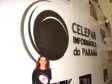 Apresentação de dança de salão  na Celepar, da 
Casa de Dança, na foto a Tatiana Asinelli
