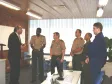 O diretor-presidente da CELEPAR e secretário de 
Assuntos Estratégicos, Nizan Pereira recebe a visita da 
Comitiva das Forças Armadas: Major Paulo Fernando 
Lamellas, Major Valério Brusamolin, Capitão Edgar Honorato Cardoso Bernardo, Capitão Marçal de Lima 
Hokama, Sargento Jorge dos Santos Junior