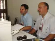 Da Casa Civil, José Roberto 
Pedro Bom (dir.) do Núcleo de 
Informática e Informações, presente 
no Seminário Internacional "Crise - 
Rumos e Verdades"