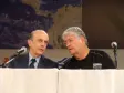 O governador do Paraná, Roberto Requião e o governador de São Paulo, José Serra, no encerramento do Seminário Internacional "Crise - Rumos e Verdades" - Foto Marcia Midori 