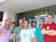 A partir da esq. a equipe da Celepar, Fernanda Koppe, Daniel Sa de Campos, Paulo Eduardo Schmitz da Silva, Alfredo Massaki Furukawa , Vagner Carlos Marcolino Lima,  Luiz Gonzaga Moreira Correia Junior e Jefferson Rodrigo Bauer