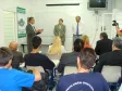 Na foto o secretário de Assuntos 
Estratégicos, Nizan Pereira, o 
diretor-presidente da 
Celepar, Vanderlei Iensen, o presidente do Instituto 
Tecnológico e Ambiental do Paraná - ITAPAR, Antonio Said e o público presente na 
Semana de Inclusão Digital, no 
Telecentro Sinal Verde para 
Educação - ITAPAR - 19/03/2009