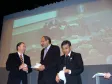 A esq., o secretário chefe da Casa Civil, Ney Amilton Caldas Ferreira, o secretário de Assuntos Estratégicos e diretor-presidente da Celepar, Nizan Pereira e o analista da Celepar, Vitório Yoshinori Fursuho, na entrega do Prêmio ODF Award 2009, na Escola de Governo