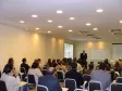 O Diretor-presidente da CELEPAR e 
secretário de Assuntos 
Estratégicos, Nizan Pereira e o 
público presente na posse dos novos 
membros da CIPA da CELEPAR 
