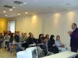 O Diretor-presidente da CELEPAR e 
secretário de Assuntos 
Estratégicos, Nizan Pereira e o 
público presente na posse dos novos 
membros da CIPA da CELEPAR 