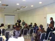 O Diretor-presidente da CELEPAR e 
secretário de Assuntos 
Estratégicos, Nizan Pereira e ao 
seu lado Florentino Horacio N. 
Teixeira e o público presente na 
posse dos novos membros da CIPA da 
CELEPAR e próximo a porta (em pé) o 
Diretor de Operações da CELEPAR, 
Robson Valentin