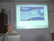 Na foto o Fabio Caetano Andrade Bacarin
em sua apresentação sobre o Sistema de 
Central de Viagens, para os 
profissionais da Divisão Fábrica de 
Software da CELEPAR