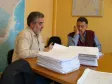 O Diretor de Serviços IP e 
Multimídia, Cláudio Crossetti 
Dutra e o consultor da 
COSIT/CELEPAR, Hugo Eduardo Simião, 
na reunião realizada no dia 29 de 
julho de 2008, na SEAE