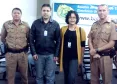 Gilberto de Souza Sobrinho e Ester Campos do NR da Celepar em Guarapuava, participaram da cerimônia de lançamento do BATEU   