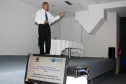 O coordenador na Celepar do projeto Copa do Mundo, Adão Antonio Predozo explica aos membros das câmaras temáticas  a metodologia do trabalho