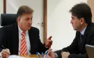 O presidente Jacson Carvalho Leite e o deputado Paranhos discutem soluções de TI para a área de saúde no Estado