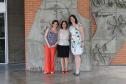 Agtha Cristina de Nadai (Celepar), Romalina Vargas (CRE), Suzane Aparecida Gambetta Dobjenski (CRE).