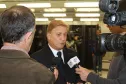 O presidente Jacson Carvalho Leite, conversa com a imprensa sobre a operação do moving